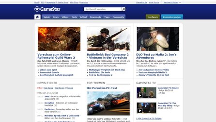 GameStar.de - Neue Startseite und Navigation