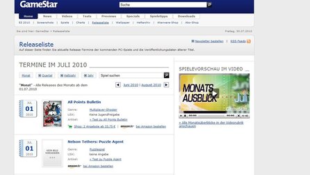 GameStar.de - News-, Release- und Chartsseiten im neuen Design