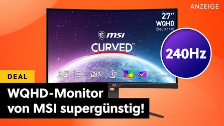 Curved Gaming-Monitor schon jetzt im Prime Day-Stil reduziert: WQHD, 240Hz + 1ms nur für kurze Zeit absurd günstig bei Amazon!