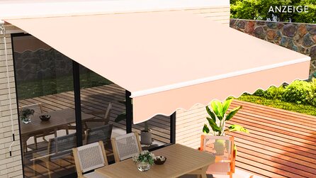 Schatten ist der beste Sonnenschutz und eine Gartenmarkise kostet zum Prime Day echt wenig!