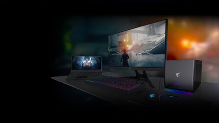 Wassergekühlte RTX 2080 Ti in externer Gaming Box von Gigabyte