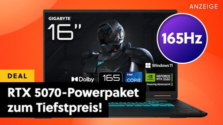 RTX 5070, Intel Core i7 und über 144Hz: Dieser bockstarke Gaming-Laptop ist jetzt bei Amazon so günstig wie noch nie!