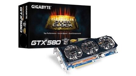 Gigabyte Geforce GTX 580 Super Overclock - Mit 855 MHz GPU-Takt und Windforce-3X-Kühler