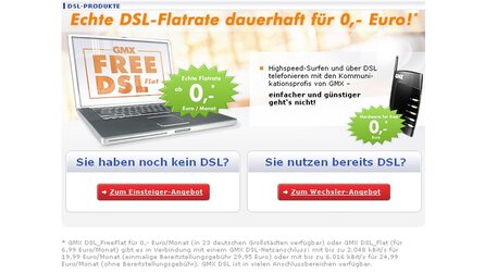 GMX - Kostenlose DSL-Flatrate