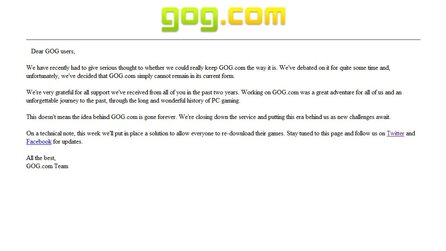 Spiele-Shop Good Old Games - lebt weiter (Update)