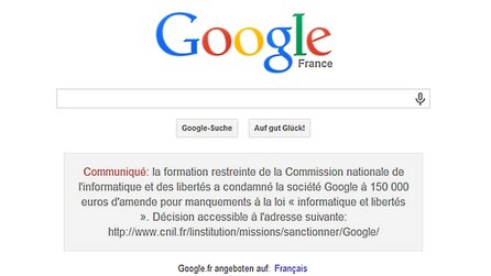 Google in Frankreich bestraft - Websuche muss auf Datenschutzverstöße hinweisen (Update)