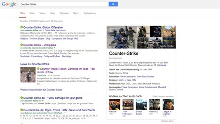 Google - Knowledge Graph zeigt nun auch Videospiele an