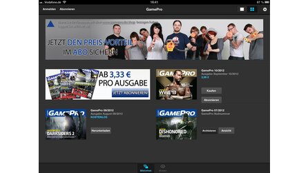 GamePro für Tablets - Screenshots der Apps
