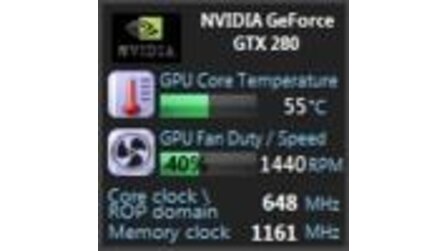 GPU Monitor Gadget für die Vista-Sidebar - RivaTuner benötigt