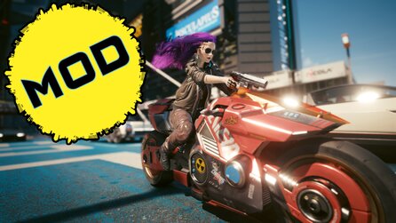 Cyberpunk 2077 Mod: Endlich auf dem Motorrad schießen - wie spielt sich das?