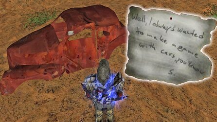 In Deutschlands bekanntestem Rollenspiel Gothic 2 steht ein Auto, das da überhaupt nicht hingehört