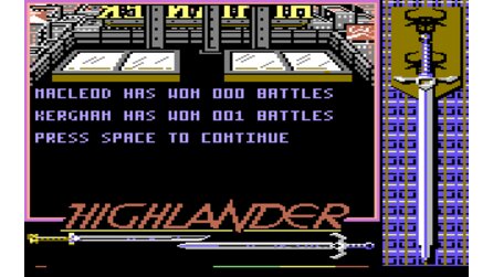 Highlander - Screenshots zum C64-Murks