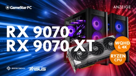 Teaserbild für Alle wollen sie, wir haben sie! Die Radeon RX 9070 und RX 9070XT überzeugen alle Experten + sind jetzt in neuen GameStar Gaming PCs verfügbar - mit starken Ryzen CPUs