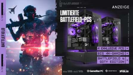 Teaserbild für Diese vier Gaming-PCs sind ein Traum für jeden Battlefield Fan – Jetzt inkl. der Battlefield 6 Game of The Year-Edition