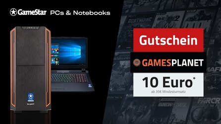 10 Euro Gutschein für PC Spiele - bei Gamesplanet und One GameStar-PCs