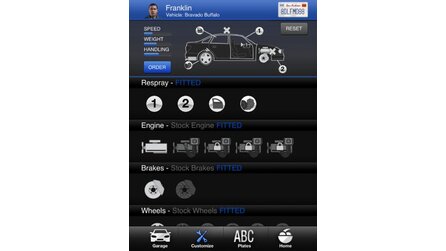 Grand Theft Auto 5 - Apps - Screenshots von iFruit- und Handbuch-App