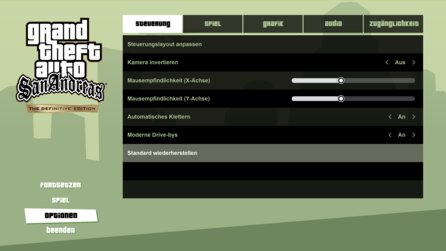 GTA San Andreas Remaster - Optionen