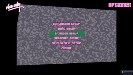 GTA Vice City Original - Optionen