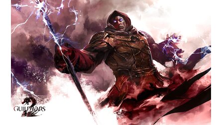 Guild Wars 2 - Krieger und Magier als Games-Wallpaper