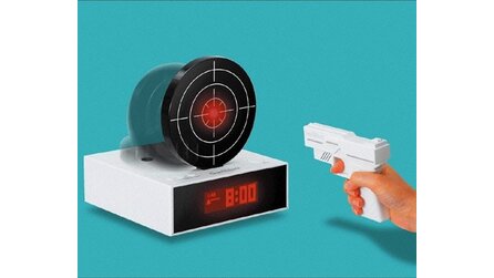 Kurioses - Gun OClock - Der Wecker zum Abschießen