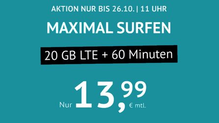 Handyvertrag mit 20 GB LTE Datenvolumen für nur 13,99 Euro monatlich [Anzeige]