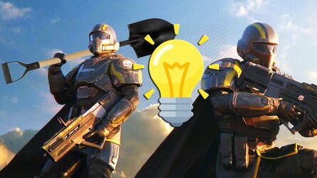 In Helldivers 2 tragt ihr jetzt Atombomben als Rucksack, aber alle reden nur über ein Gartenwerkzeug