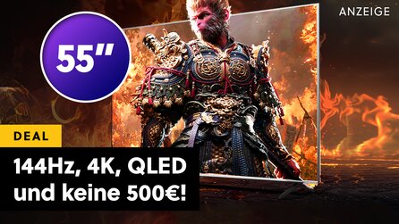 Wer da noch Gaming-Monitore kauft, ist selber schuld: 144Hz 4K QLED TV mit 55 Zoll für unter 500€!