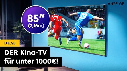Dieser 4K UHD Smart TV ist größer als ein Bett, perfekt für Gaming und kostet nicht mal 1000€ - aber nur noch kurz!