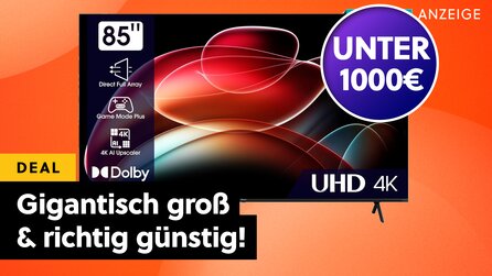 Gigantisch großer TV zum ultimativ kleinen Preis: Dieser 4K TV bei Amazon ist ein echter Preis-Leistungs-Hammer!