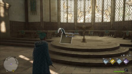 Hogwarts Legacy Revelio-Handbuchseiten Große Halle