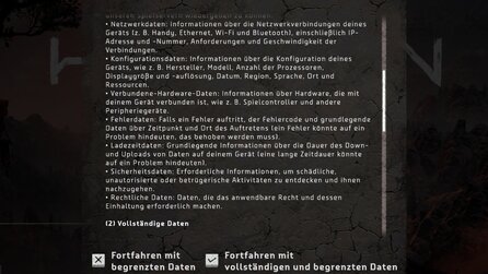 Horizon Zero Dawn - Datenabfrage