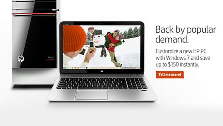 Hewlett-Packard bewirbt Windows 7 - PCs ohne Windows 8 »wegen hoher Nachfrage« (Update)