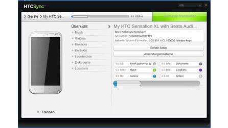 HTC Sync - Screenshots