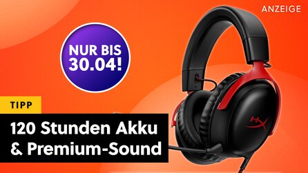 Teaserbild für HyperX Cloud III Wireless mächtig reduziert: Surround Sound und ein bockstarker Akku machen dieses Headset zur ersten Wahl!