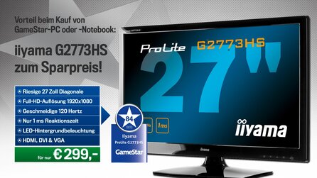 GameStar-PCs + -Notebooks: Iiyama G2773HS für nur 299 Euro - Zum Aktionsstart: Verlosung eines 27-Zoll-TFTs