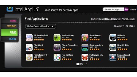 Intel AppUp Center - Software-Angebot mit Gratis-Spielen