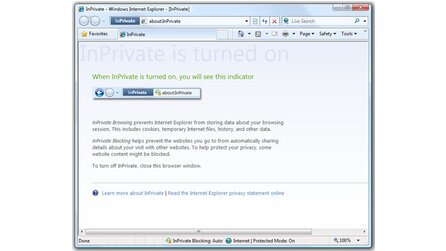 Internet Explorer 8 - InPrivate-Funktion bestätigt