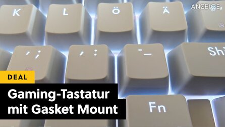 Eine weiße Gaming-Tastatur, die beim Tippen keinen Krach macht? Genau das bietet dieses Modell mit Aluminium-Regler!