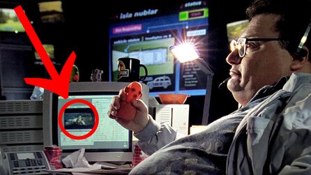 Jurassic Park: Wenn ihr bei 43 Minuten und 12 Sekunden anhaltet und diesen PC-Bildschirm anschaut, seht ihr einen versteckten Hinweis auf Spielberg