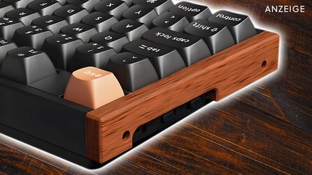 Schicke Holzrahmen-Tastatur zum Tiefstpreis: Sogar unsere Expertin empfiehlt sie!