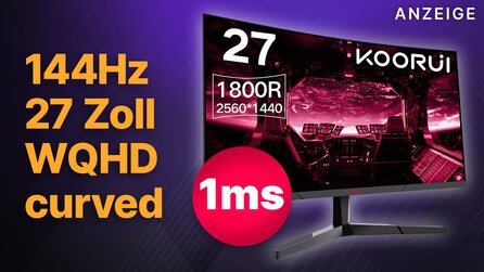 144Hz, 27 Zoll, WQHD, 1ms: Curved Gaming Monitor mit Top-Specs für unter 200€ bei Amazon im Angebot