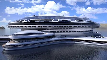 Fast neunmal so groß wie das größte Kreuzfahrtschiff der Welt - Schwimmende Stadt in Schildkrötenform
