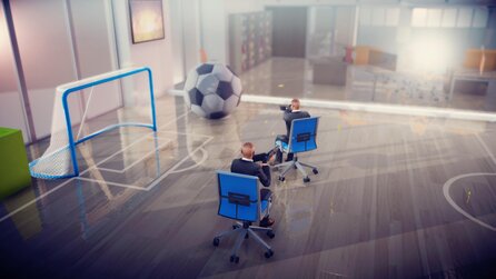 Last Man Kicking - Wenn die WM zu langweilig ist: Bürostuhl-Fußball mit Shotguns für 1,70 Euro