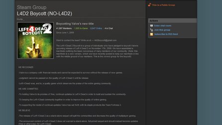 Left 4 Dead 2 - Boykott-Gruppe hat »alle Ziele erreicht«