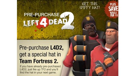 Team Fortress 2 - Left 4 Dead-Hut für Vorbesteller