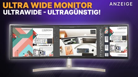 Curved Ultra Wide Monitor ultragünstig: WQHD Monitor 49 Zoll mit IPS-Panel im Amazon Angebot