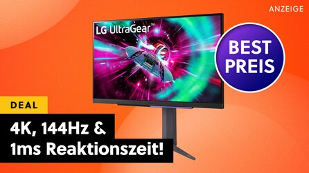 4K Gaming-Monitor mit 144Hz + 1ms: Wer bei so einem Tiefstpreis nicht zuschlägt, verpasst einen absoluten Rekord-Rabatt!