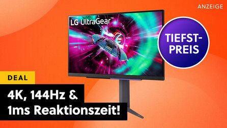 4K Gaming-Monitor von LG brachial reduziert: 144Hz Bildwiederholrate + 1ms Reaktionszeit bekommt ihr jetzt zum Tiefstpreis!