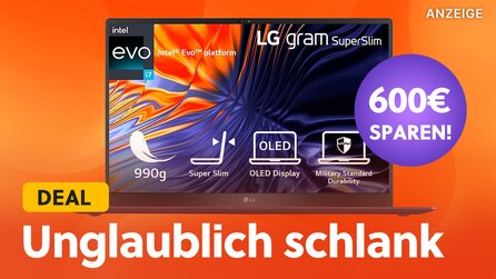 Jetzt mit 600€ Rabatt bei Amazon: Superdünner LG-Laptop mit Intel i7, OLED + 16 Stunden Akkulaufzeit