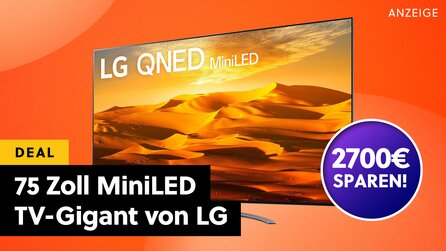 Mit fast 3.000€ Rabatt im Bestpreis-Angebot: 75 Zoll QNED-TV von LG mit MiniLED-Technologie jetzt günstiger als je zuvor!